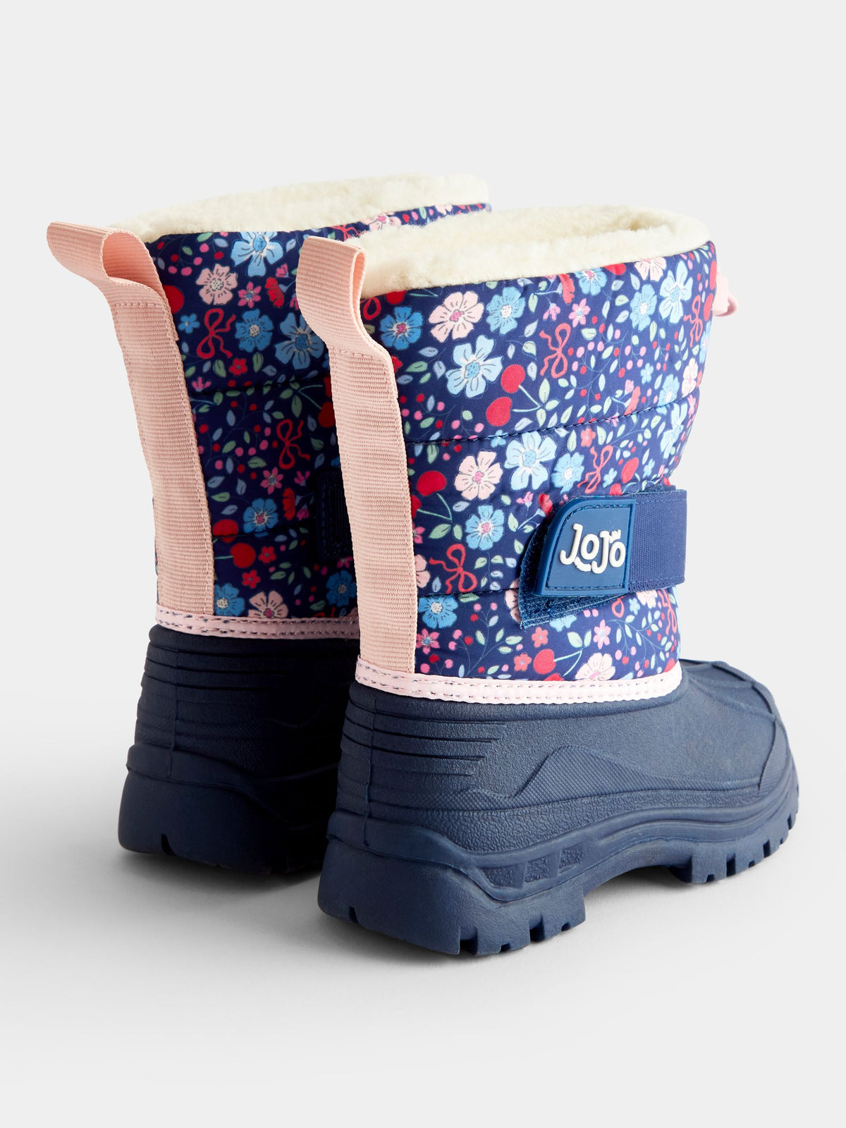JoJo Maman Bébé Blue Floral Alpine Snow Boots