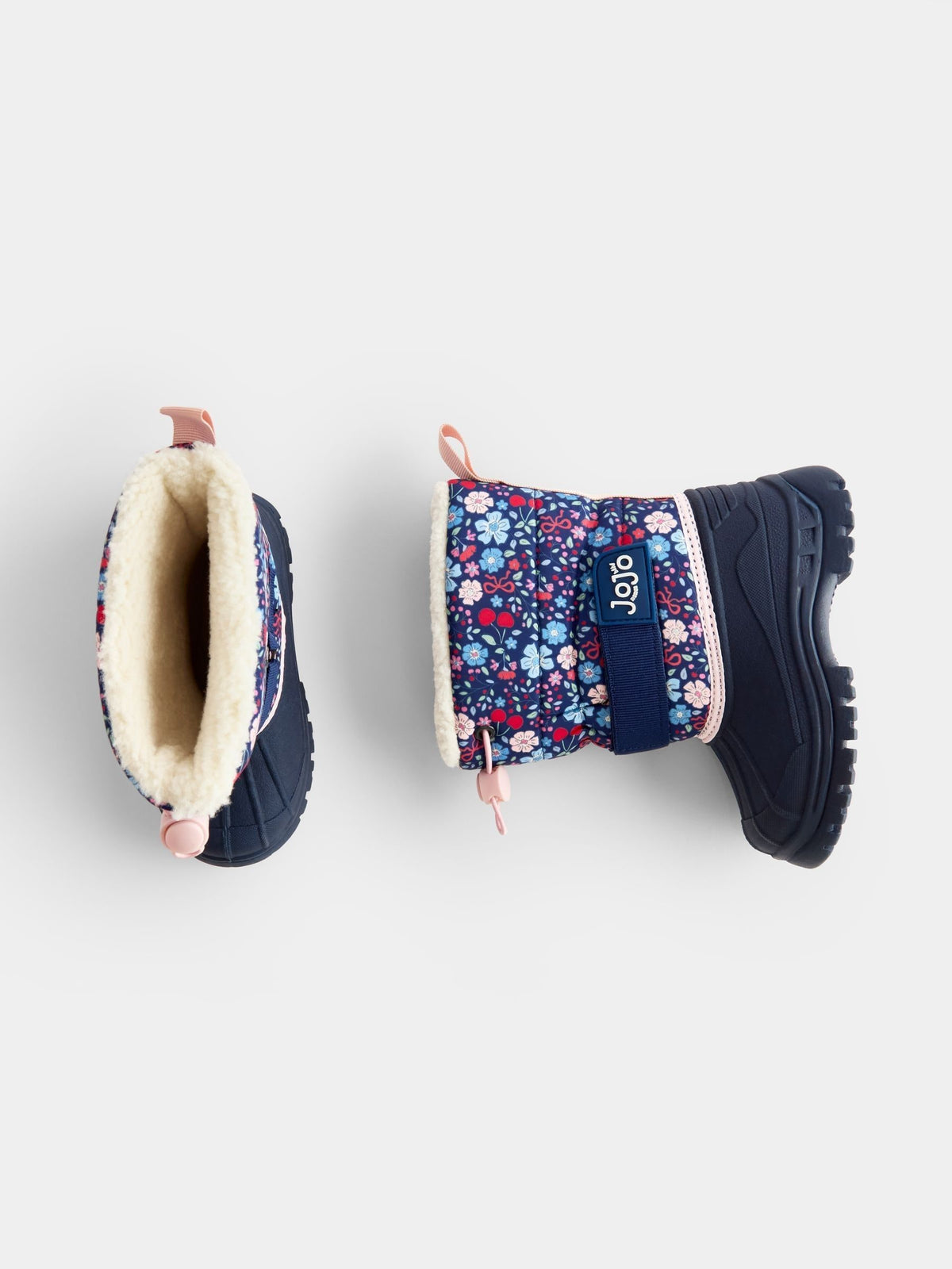 JoJo Maman Bébé Blue Floral Alpine Snow Boots