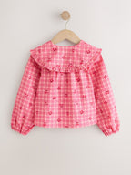 Pink Gingham Cherry Blouse (3-16yrs)