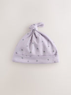 Lilac Fairy Mouse Tie Top Baby Hat 3 Pack (0-12mths)