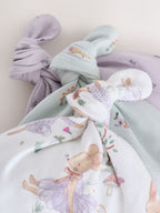 Lilac Fairy Mouse Tie Top Baby Hat 3 Pack (0-12mths)