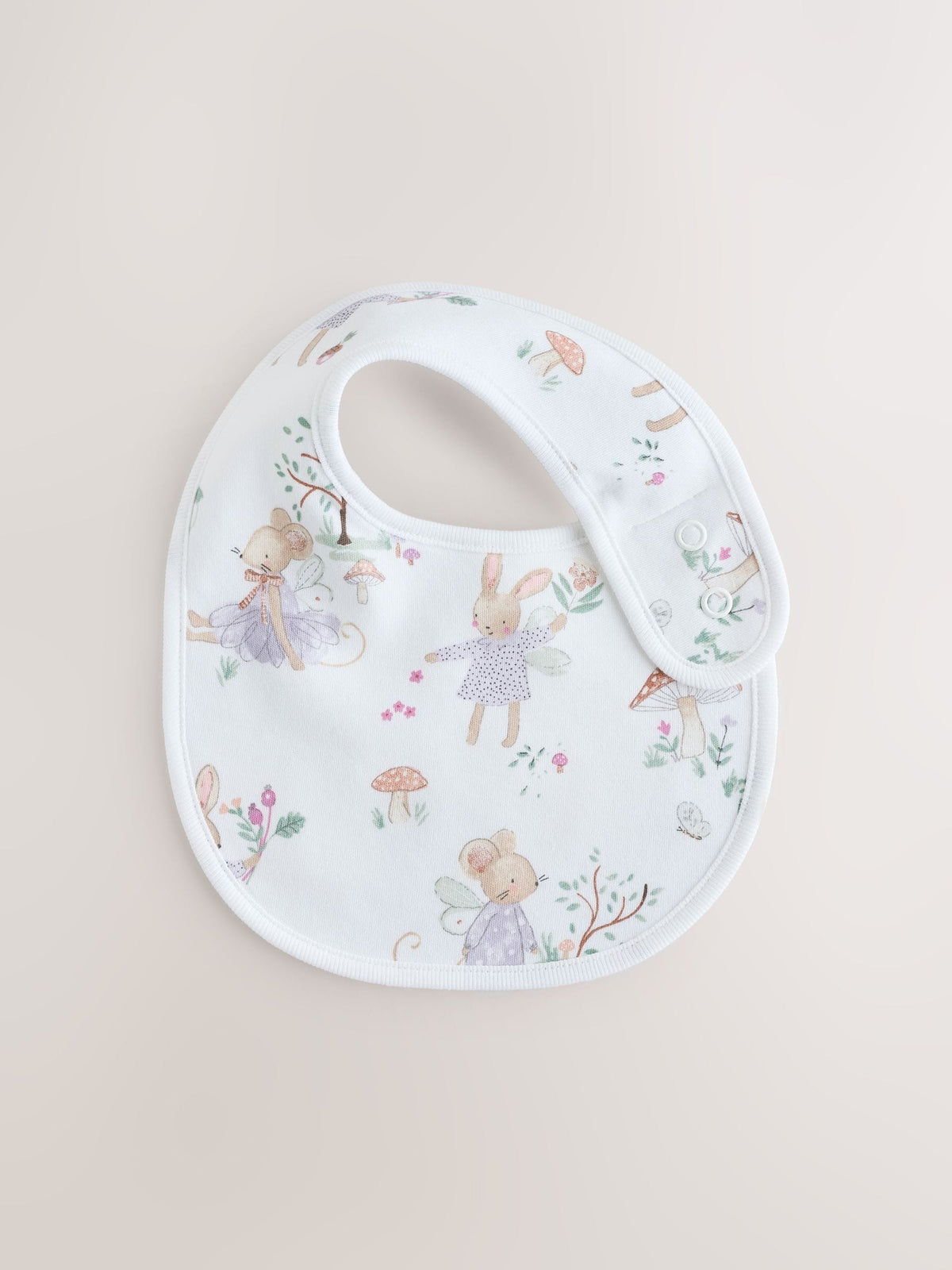 Lilac Fairy Mouse Baby Bibs 5 Pack