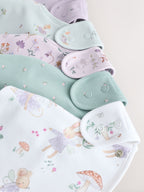 Lilac Fairy Mouse Baby Bibs 5 Pack