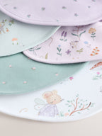 Lilac Fairy Mouse Baby Bibs 5 Pack