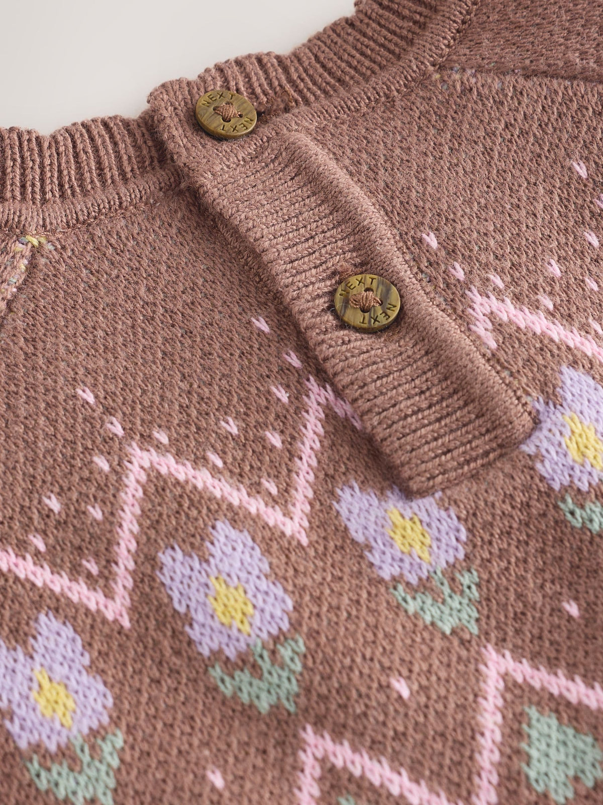 Chocolate Brown Fairisle Knitted Jumper and Legging Baby Set 2 Piece (0mths-2yrs)