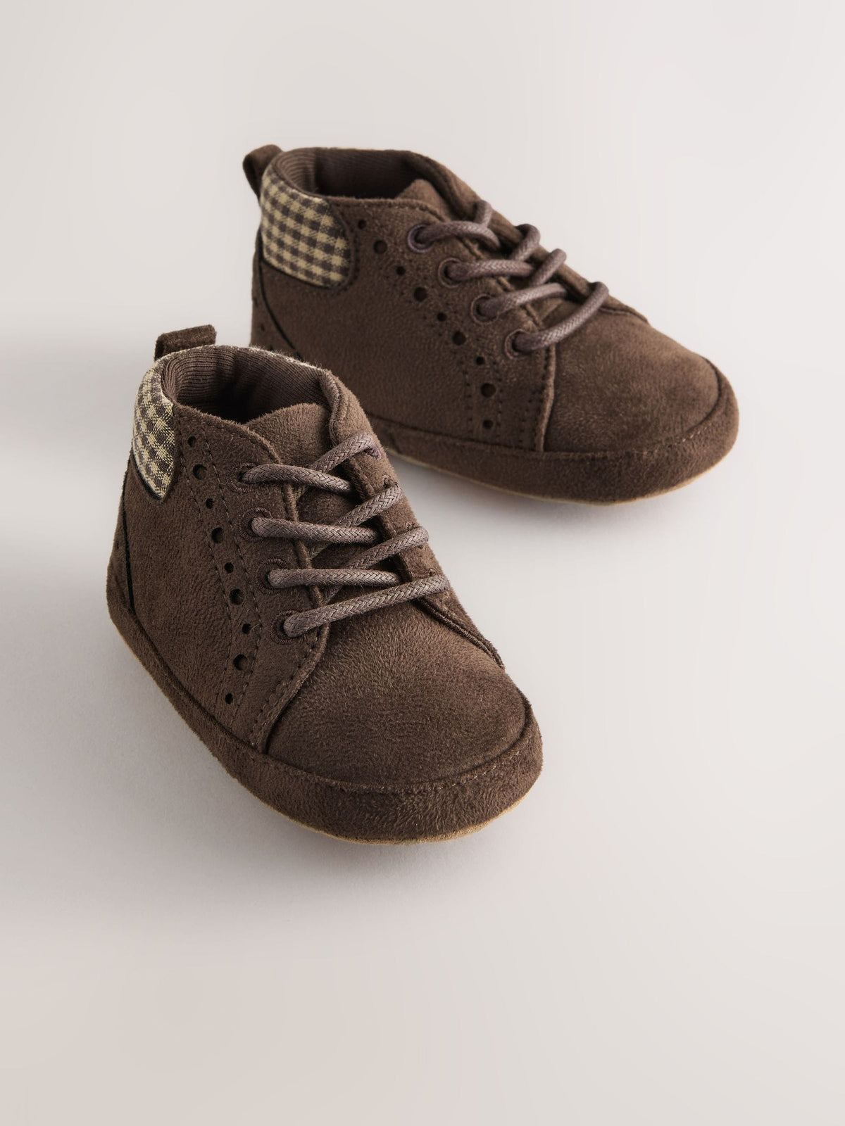 Chocolate Brown Lace Up Baby Boots (0-24mths)