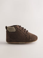 Chocolate Brown Lace Up Baby Boots (0-24mths)