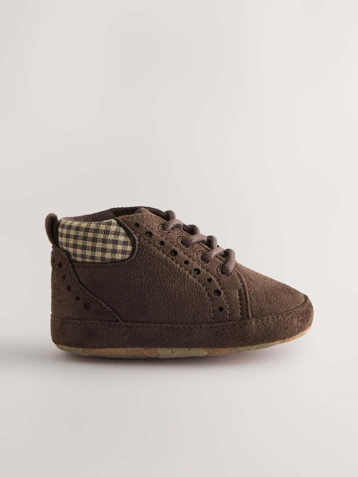 Chocolate Brown Lace Up Baby Boots (0-24mths)