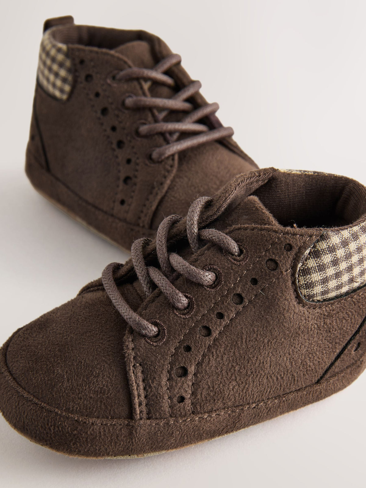 Chocolate Brown Lace Up Baby Boots (0-24mths)