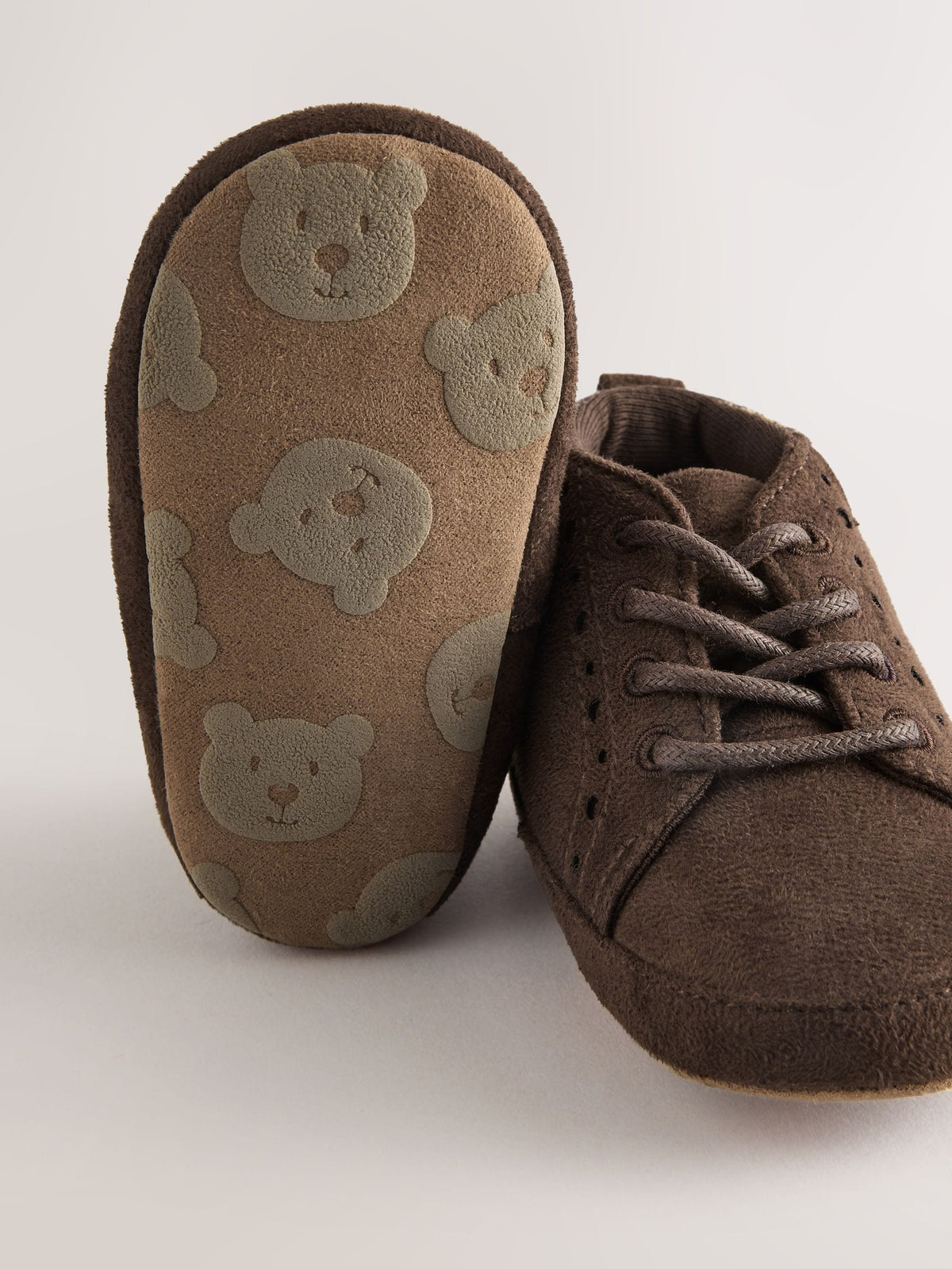 Chocolate Brown Lace Up Baby Boots (0-24mths)