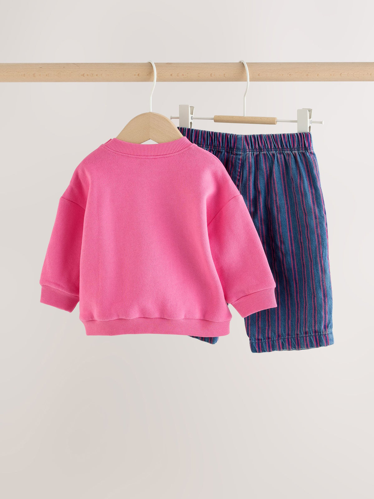 Pink Poodle Baby Sweat Top And Wide Leg Trousers Set 2 Piece (0mths-2yrs)