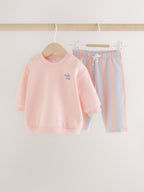 Pink Milk Club Baby Sweat Top And Wide Leg Joggers Set 2 Piece (0mths-2yrs)