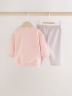 Pink Milk Club Baby Sweat Top And Wide Leg Joggers Set 2 Piece (0mths-2yrs)