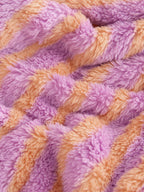 Pink/Orange Stripe Fleece Dressing Gown (9mths-16yrs)