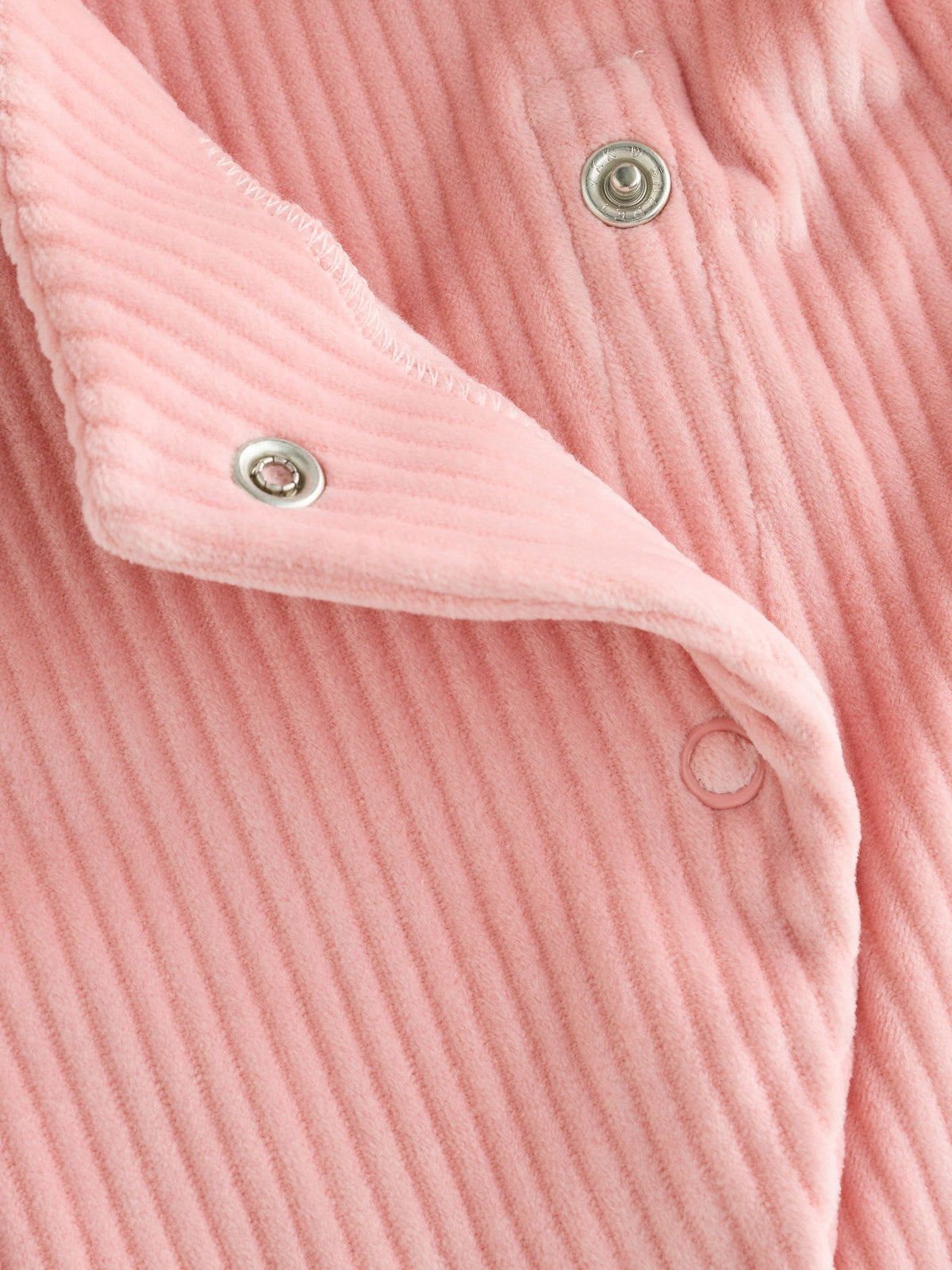 Pink Heart Velour Two Way Zip Baby Sleepsuit 2 Pack