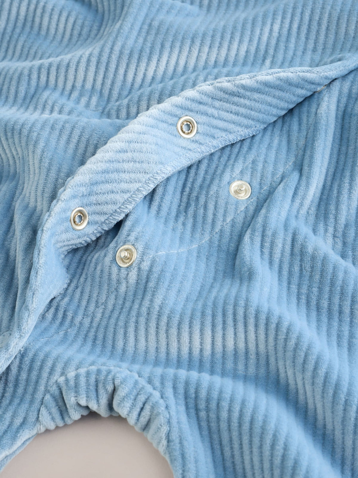 Blue Velour Baby Sleepsuits 2 Pack