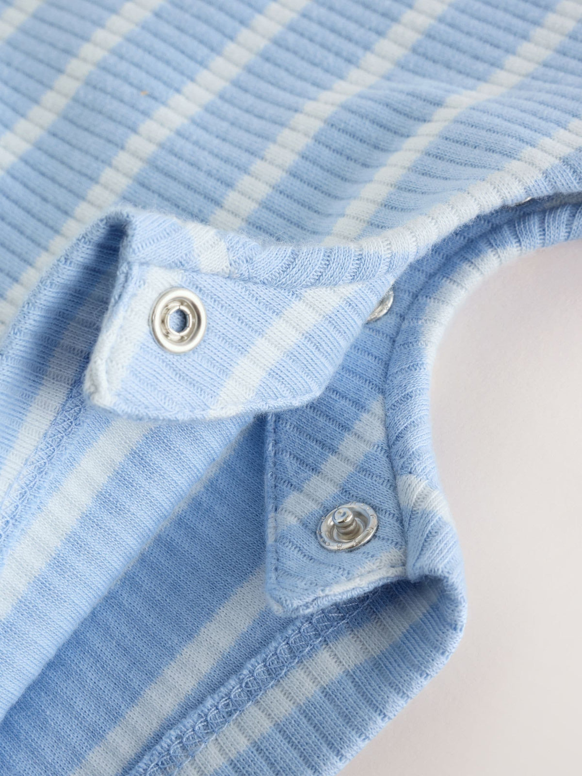 Blue 'Little Brother' Jersey Baby Romper