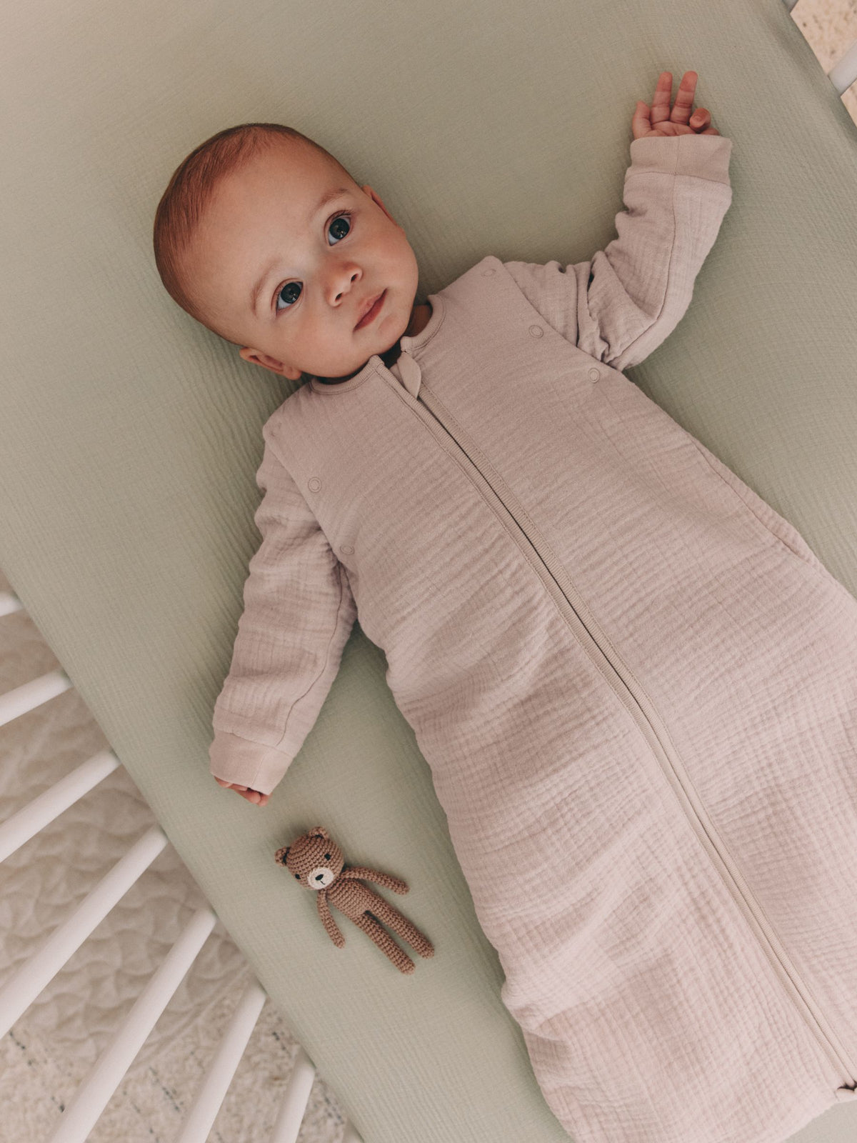 Mink 2.5 TOG Removable Sleeve Muslin Baby Sleep Bag