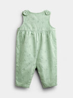 JoJo Maman Bébé Sage Green Broderie Dungaree & Body Set