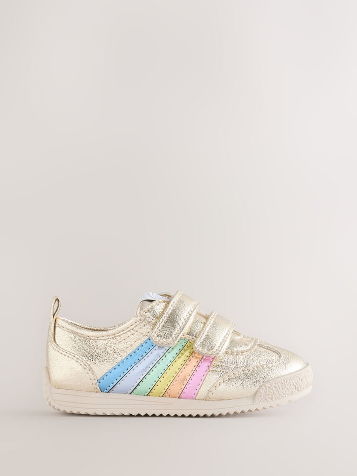 Little Bird Gold Younger Metallic Rainbow Trainers