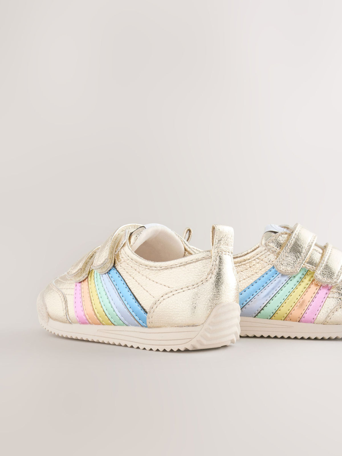 Little Bird Gold Younger Metallic Rainbow Trainers