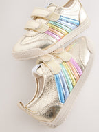 Little Bird Gold Younger Metallic Rainbow Trainers