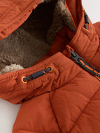 Orange Borg Lined Padded Coat (6mths-7yrs)