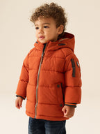 Orange Borg Lined Padded Coat (6mths-7yrs)