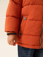 Orange Borg Lined Padded Coat (6mths-7yrs)