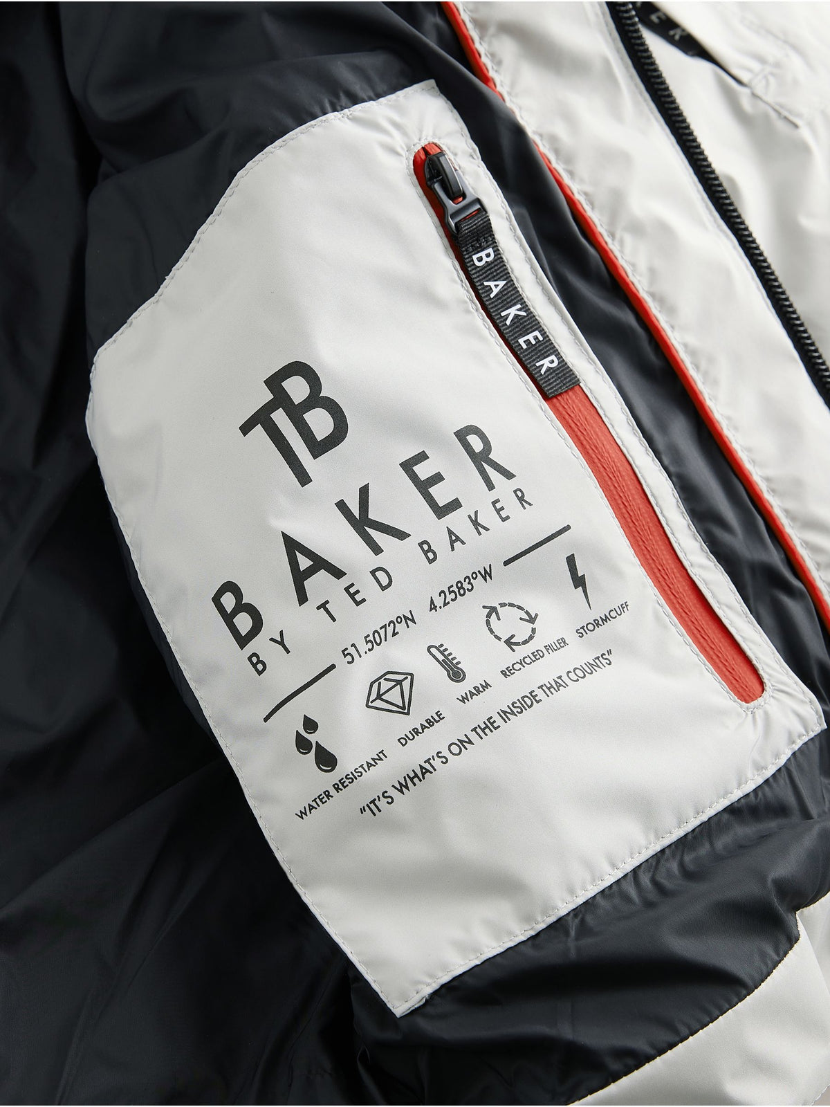 Baker by Ted Baker Grey Shower Resistant Heatseal Coat